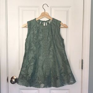 dressy green tank top